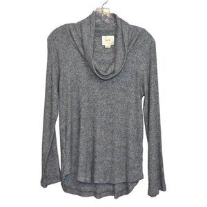 Maeve Anthropologie Long Sleeve Cozy Gray Pullover Sweater Top Size XS